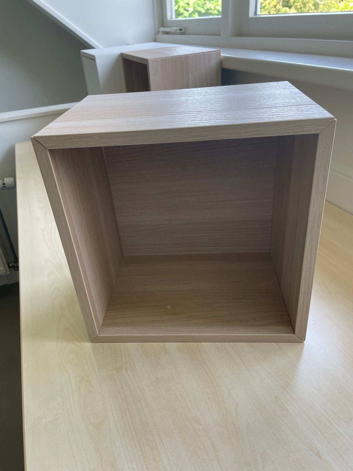 IKEA Kubus Kastje 35x25  cm - Licht Fineer, Ophalen, Gebruikt