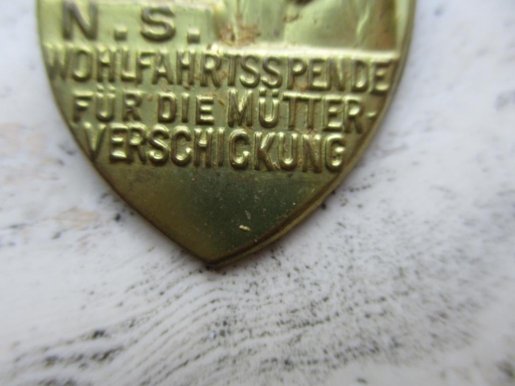 tinnie Wohlfahrtsspende Abzeichen für die Mütterverschickung, Verzenden, Landmacht, Duitsland, Lintje, Medaille of Wings