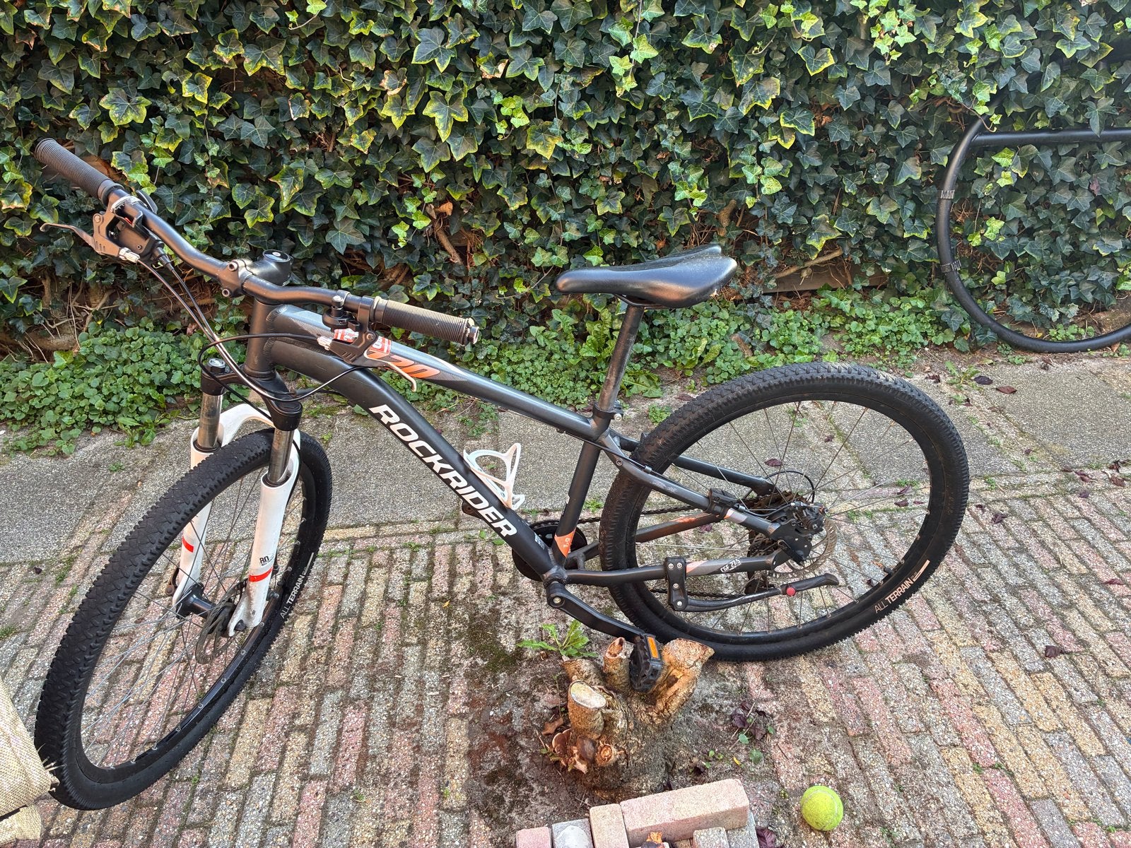 Opknapper, Rockrider ST 120 Mountainbike - Grijs/Oranje, Fietsen en Brommers, Gebruikt, Hardtail, Dames, Schijfrem