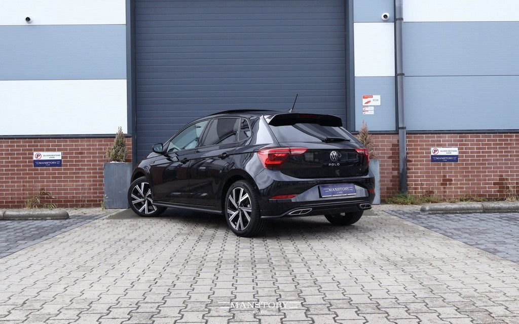 Volkswagen Polo 1.0 TSI R-Line Business, Auto's, Volkswagen, Gebruikt, Leder en Stof, Zwart, Bedrijf