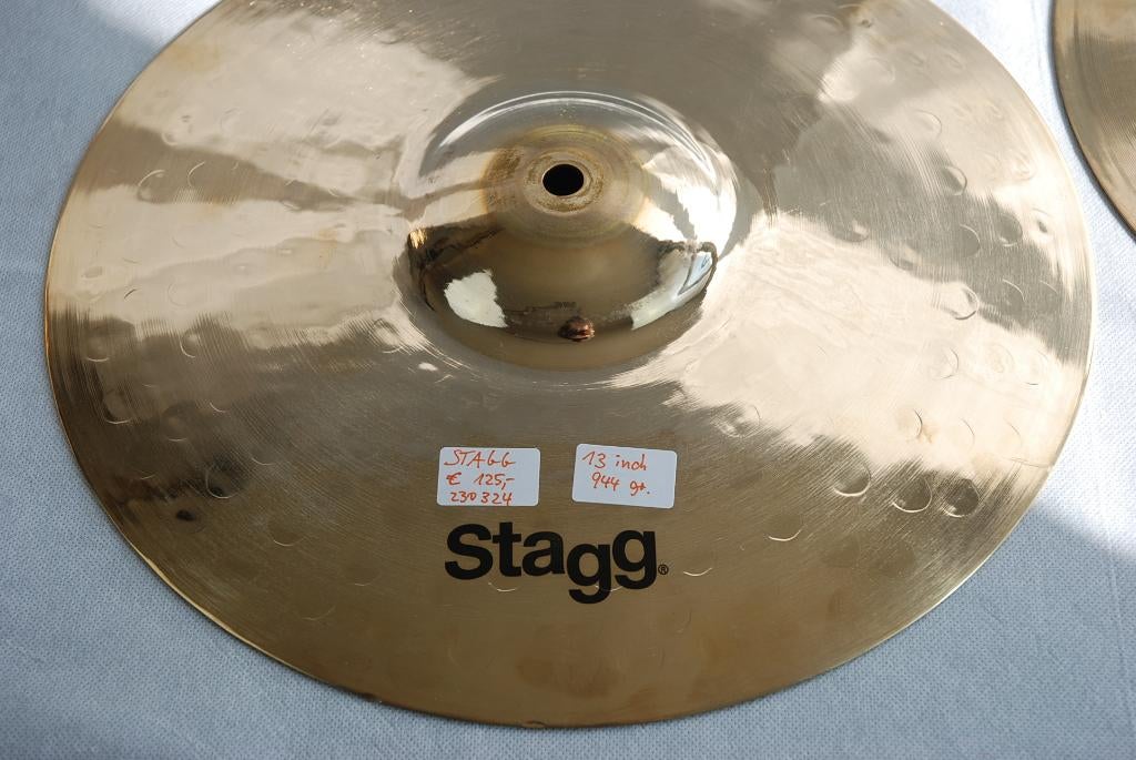 NIEUW!  Stagg Myra hihat bekkens 944/1075gr. 13 inch <230324, Stagg, ., Drums of Percussie, Nieuw