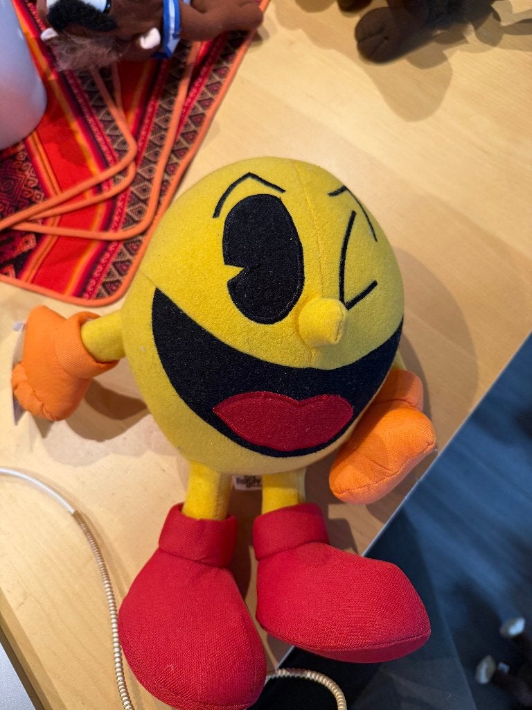 Vintage Pac-Man knuffel Toy Factory NAMCO arcade prize, Gebruikt, Overige merken, Overige karakters, Overige typen