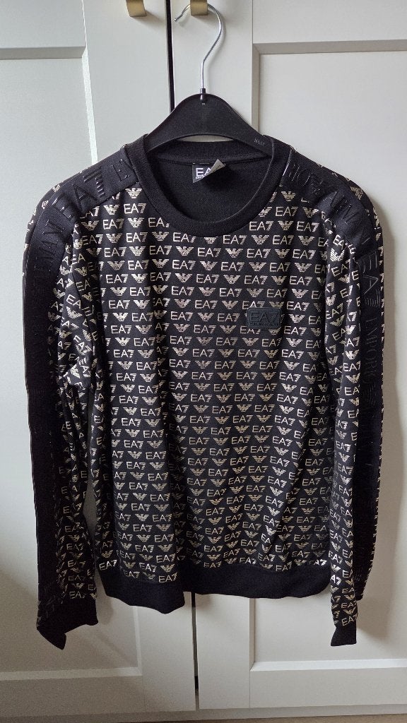 Emporio Armani EA7 | Sweater | Zwart | Maat S, EA7 Emporio Armani, Zwart, Ophalen of Verzenden, Zo goed als nieuw