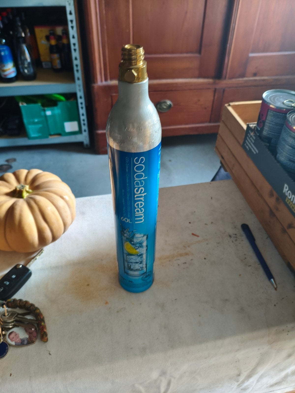 Sodastream CO2 cilinder 60L, Ophalen of Verzenden, Zo goed als nieuw