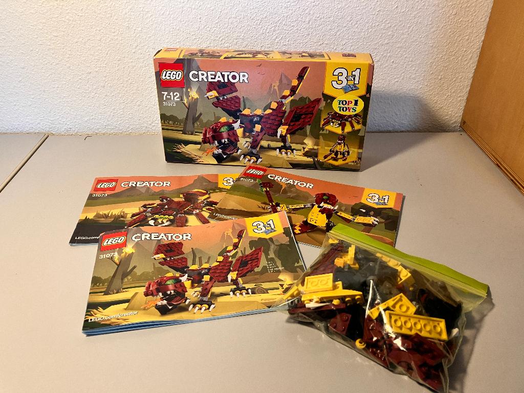 Lego Creator 31073 - Mythische Wezens 3-in-1, Lego, Ophalen of Verzenden, Zo goed als nieuw, Compleet