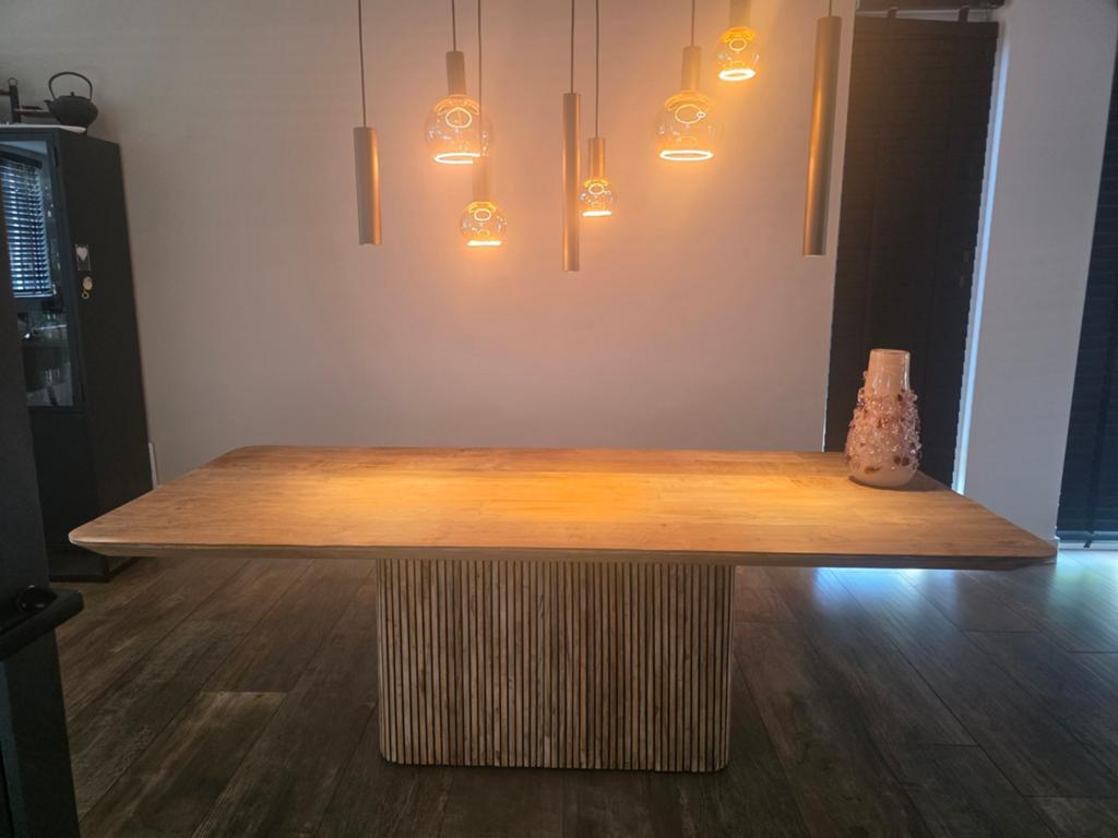 Eettafel Lausanne 230 cm Teakhout, Ophalen of Verzenden, Zo goed als nieuw