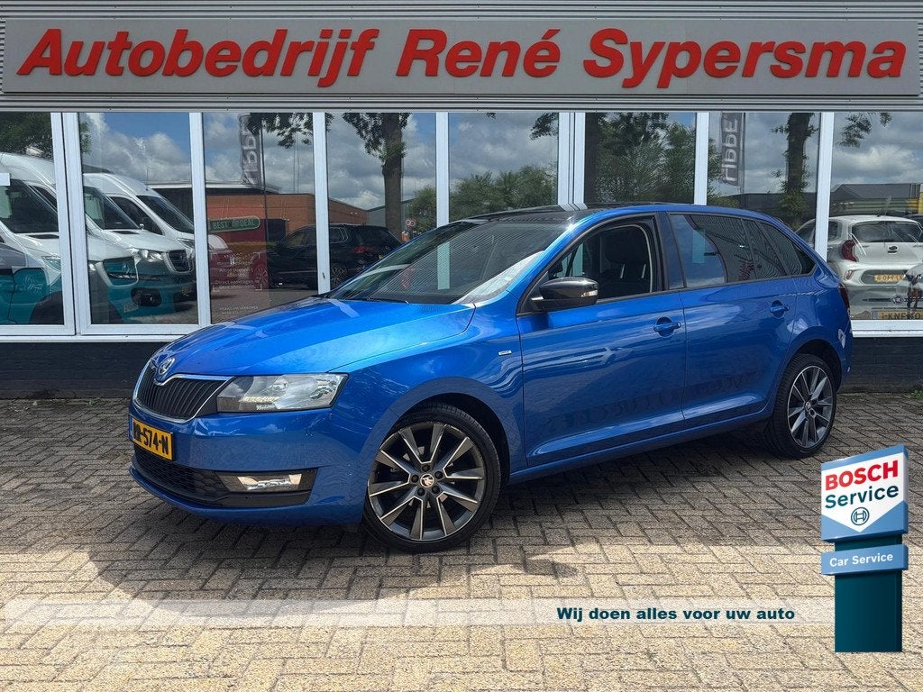 Skoda Rapid Spaceback 1.0 TSI Greentech Drive | Trekhaak | S, Auto's, Stof, Gebruikt, 580 kg, Blauw