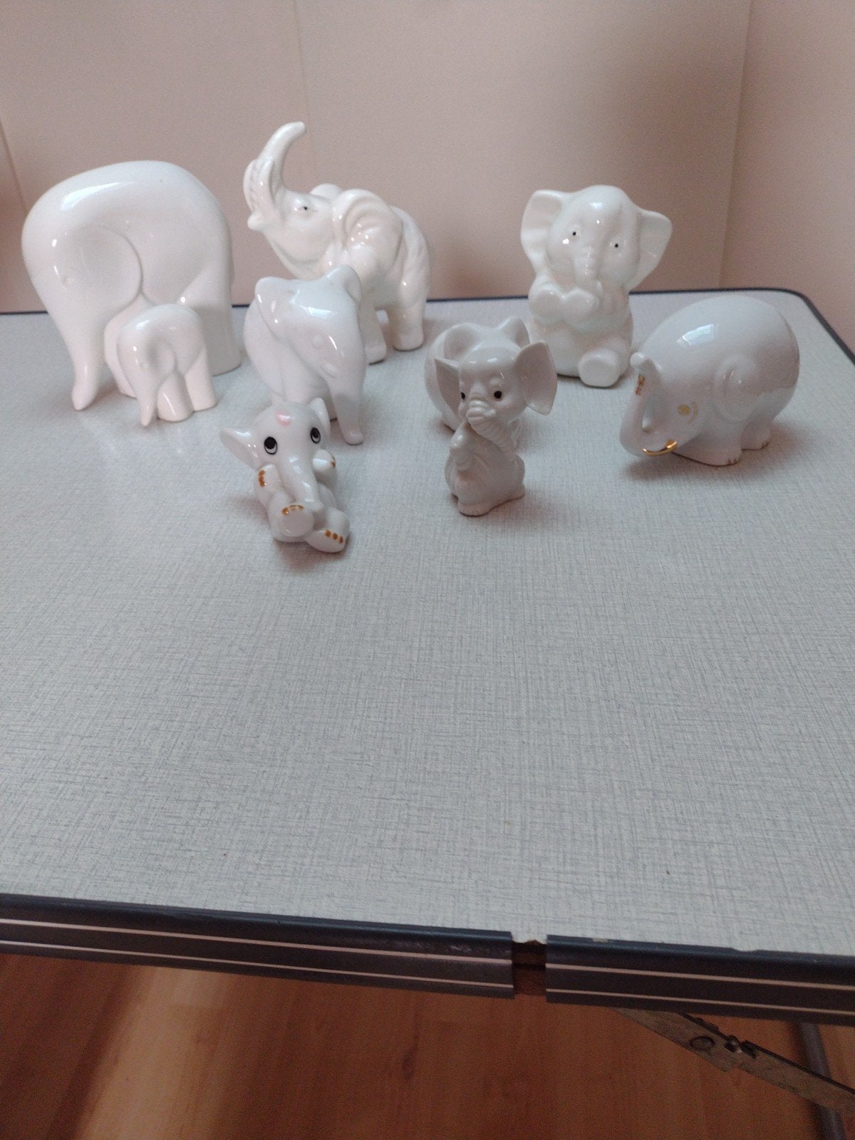 Diverse witte stenen olifanten beeldjes, Ophalen of Verzenden