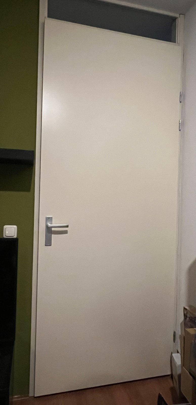 Wit gelakte opdekdeur 230x95 - Gebruikt, nette staat, Ophalen, Gebruikt, 80 tot 100 cm, 215 cm of meer
