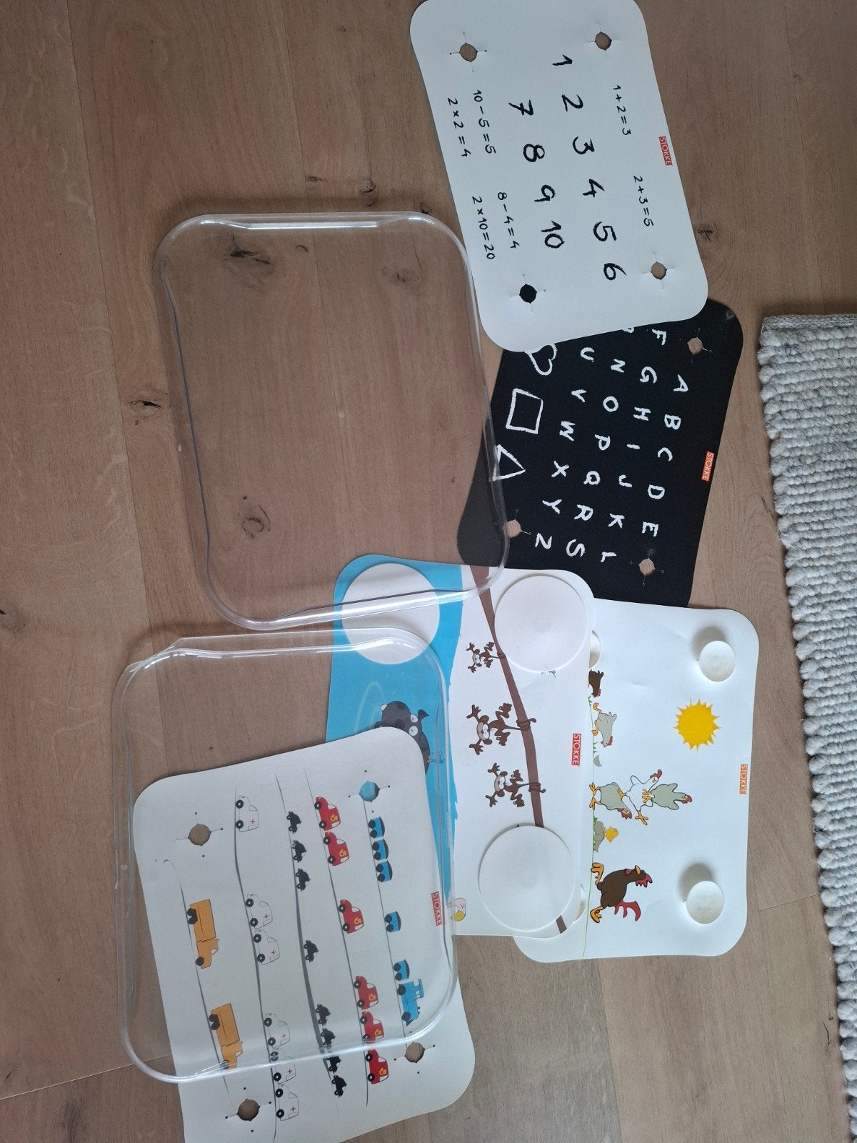 Stokke placemats / table tops met verschillende platen., Ophalen, Gebruikt
