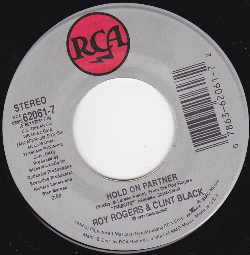 Roy Rogers & Clint Black - Hold On Partner 7", Ophalen of Verzenden, Zo goed als nieuw, Country en Western