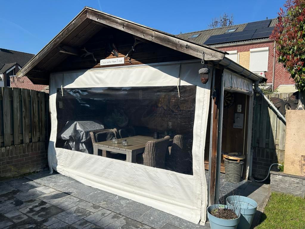 Zeil voor overkapping met ritsen, 3,90 x 2,30m, Tuin en Terras, Ophalen, Gebruikt, Overige typen