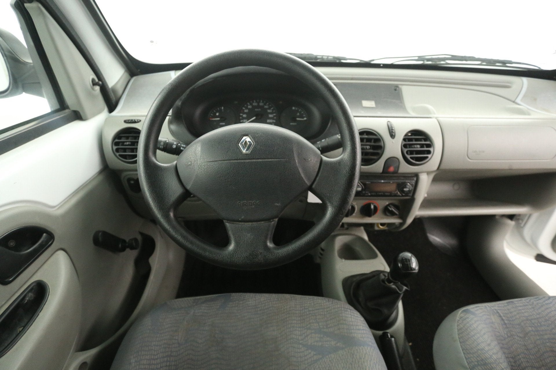 Renault Kangoo 1.2 | Marge | Schuifdeur | Radio (bj 2002), Auto's, Bestelauto's, Voorwielaandrijving, Stof, Wit, Bedrijf
