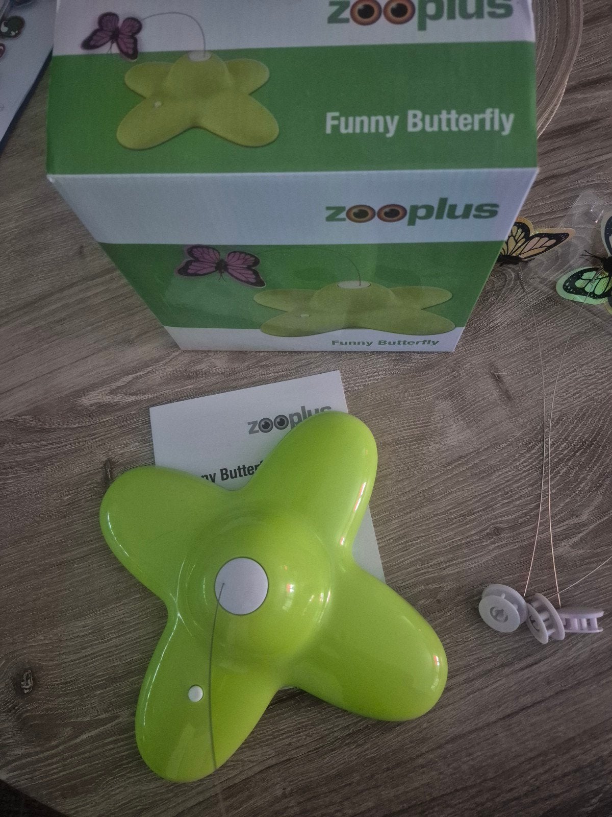 Leuk kattenspeelgoed met bewegende vlinder van Zooplus ZGAN, Ophalen of Verzenden, Zo goed als nieuw, Overig speelgoed