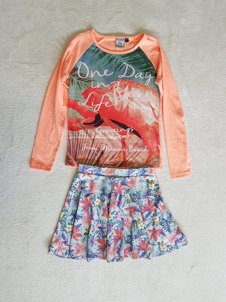 Prachtige set van RETOUR en WE mt 122-128., Kinderen en Baby's, Kinderkleding | Maat 122, Zo goed als nieuw, Setje, Retour Jeans