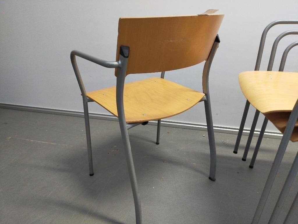 Partij Ahrend houten stoelen - beuken, Ophalen, Gebruikt, Bruin, Vijf, Zes of meer stoelen