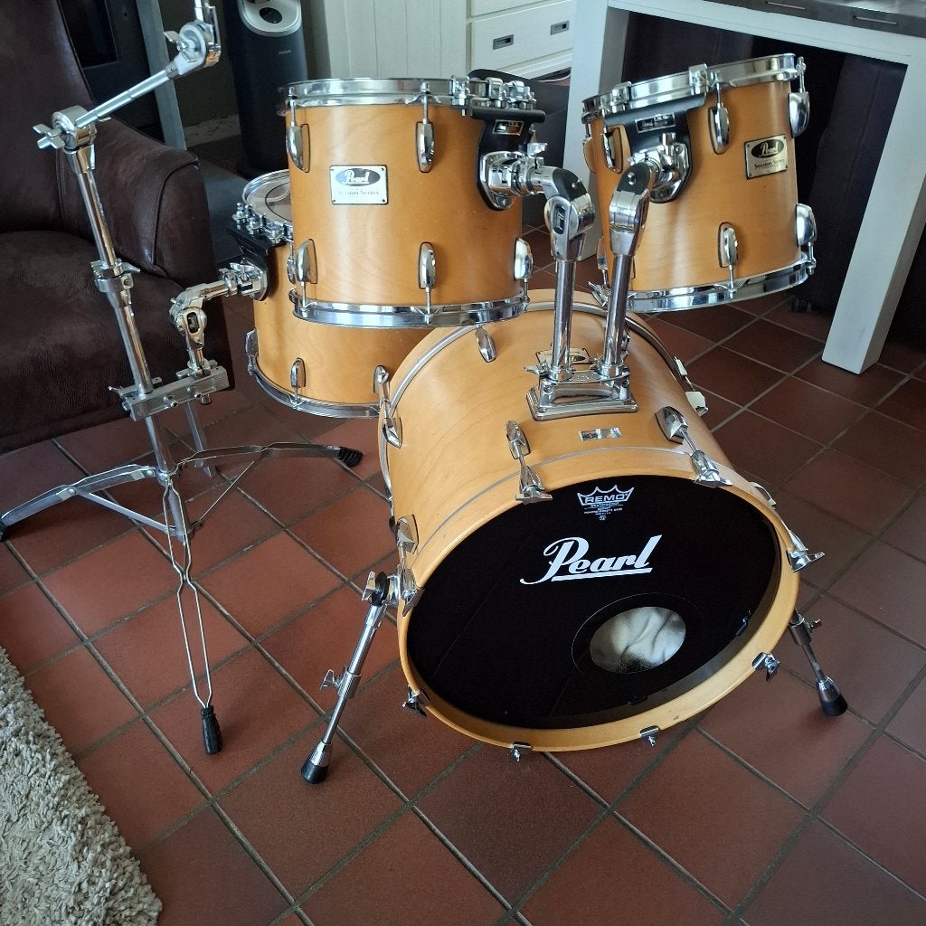 Pearl session series drumstel 20 inch basdrum zgst, Ophalen, Zo goed als nieuw, Drums of Percussie