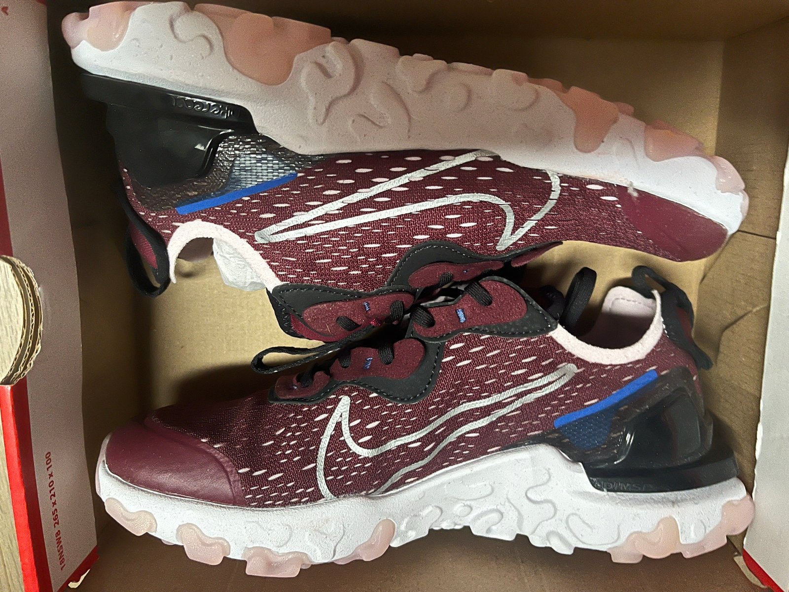Nike React Vision -D/MS/X sneakers nieuw 36,5, Nieuw, Ophalen of Verzenden, Sneakers of Gympen, Rood