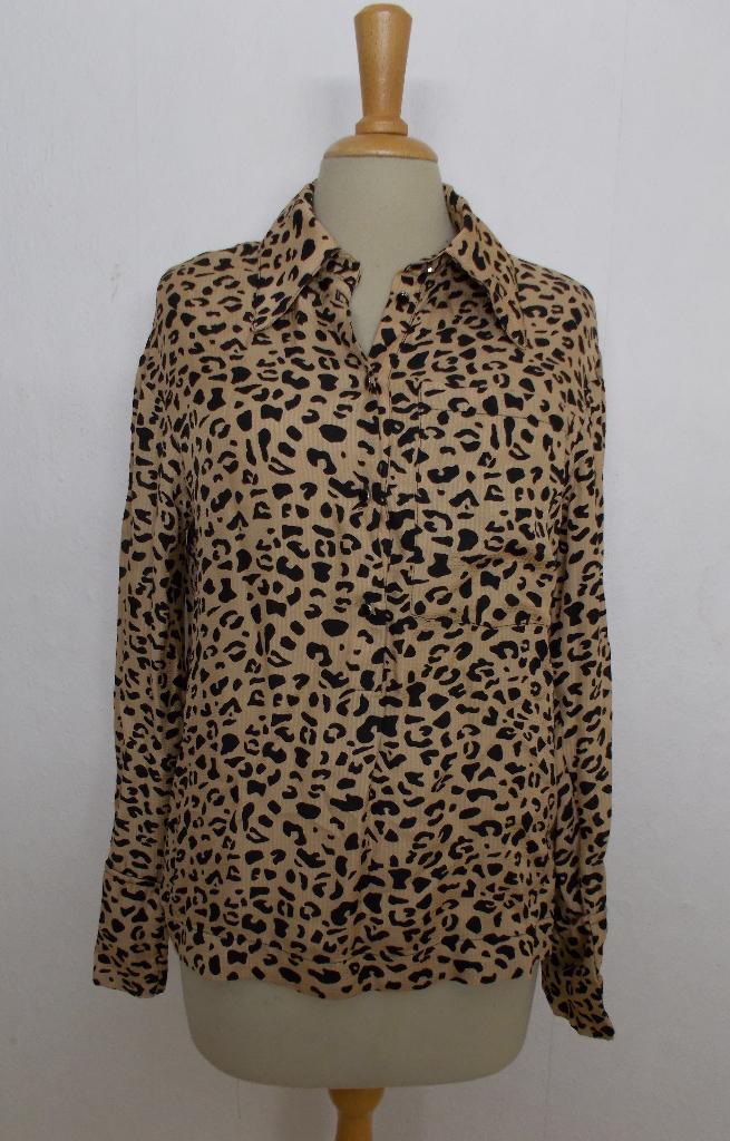 Panter/tijger print blouse van Baum und Pferdgarten! S, Verzenden, Zo goed als nieuw, Maat 36 (S), Bruin
