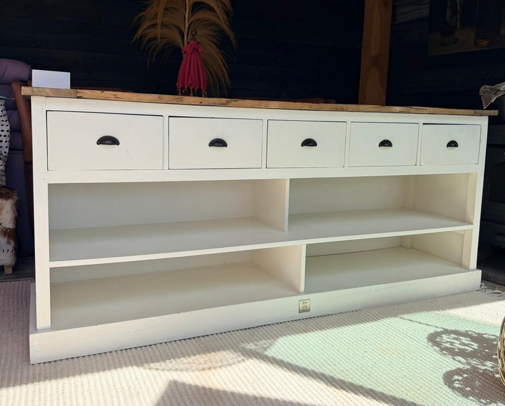 Riviera Maison Newport dressoir, Ophalen, Met plank(en), Gebruikt, 150 tot 200 cm