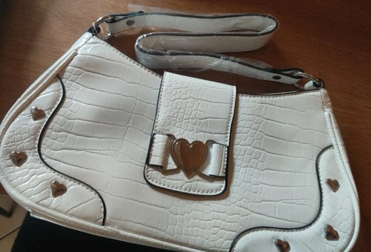 Witte hartjes tas, Ophalen of Verzenden, Nieuw