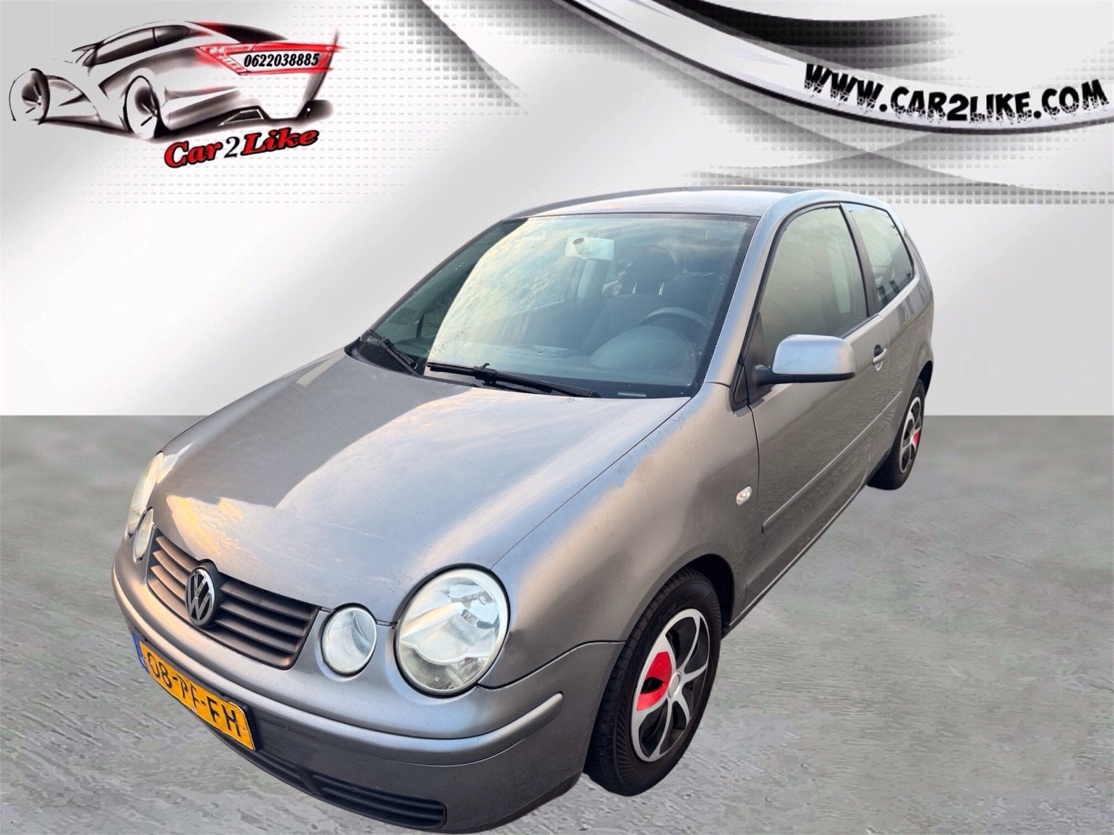 Volkswagen Polo 1.4 55KW AUT 2004 Grijs, Auto's, Origineel Nederlands, Bedrijf, 1000 kg, Zilver of Grijs