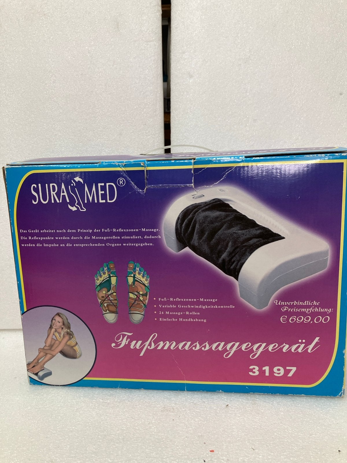 SURA S MED Voetmassageapparaat - Ontspanning voor uw voeten, Sport en Fitness, Massageproducten, Ophalen of Verzenden, Zo goed als nieuw
