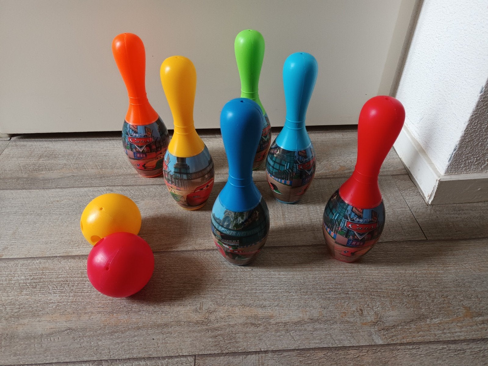 Disney Cars bowlingset, kegelset, bowlen, kegelen, bowling, Kinderen en Baby's, Ophalen, Gebruikt, Jongen of Meisje