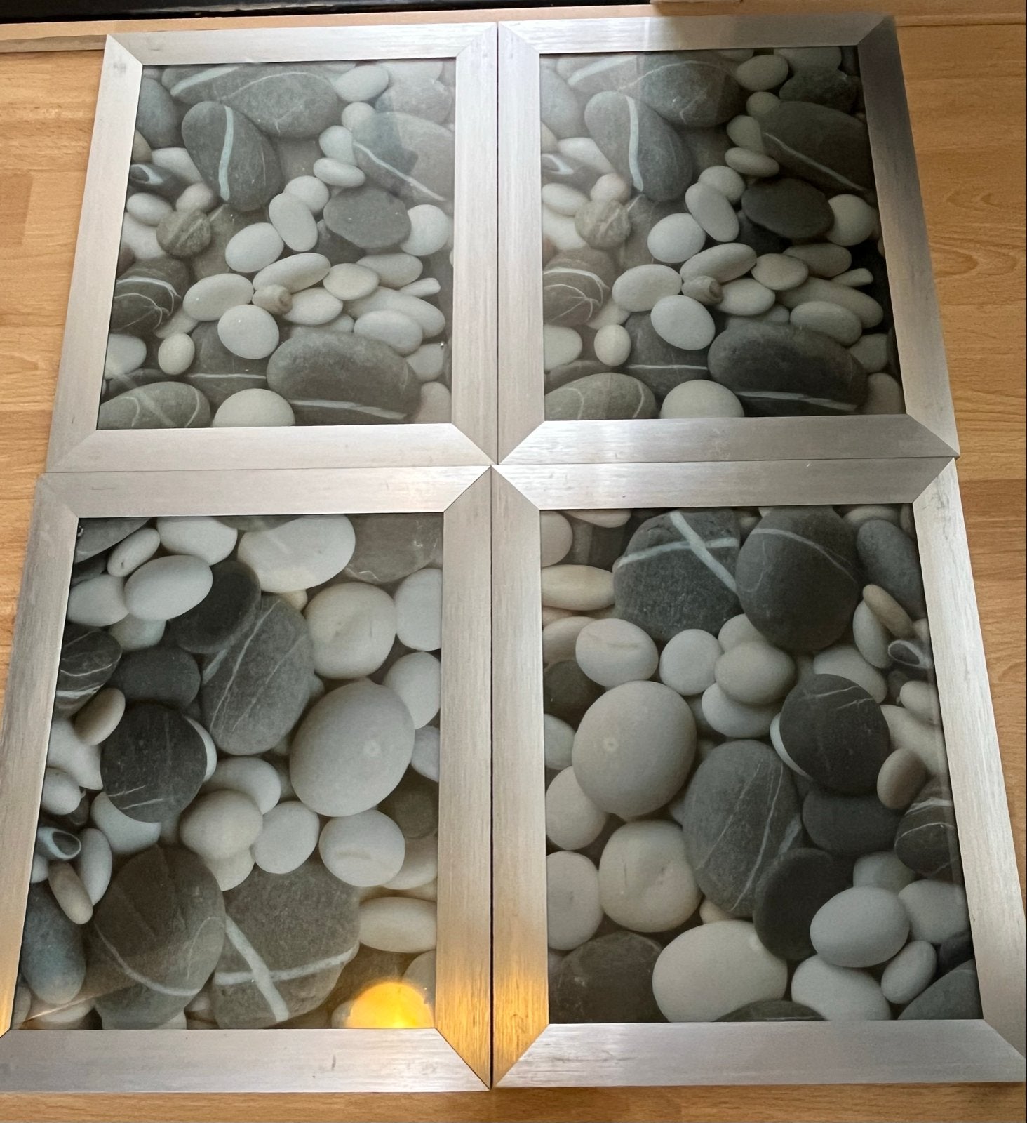 4x IKEA RVS fotolijst 25x39cm, Ophalen, Gebruikt, Fotolijst, Met glas