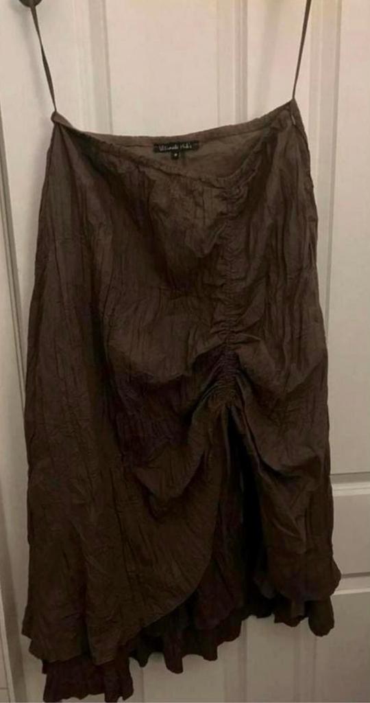 Ultimate Mik’s ,leuke flamboyante lange rok,maat M, Kleding | Dames, Maat 38/40 (M), Bruin, Ophalen of Verzenden, Zo goed als nieuw