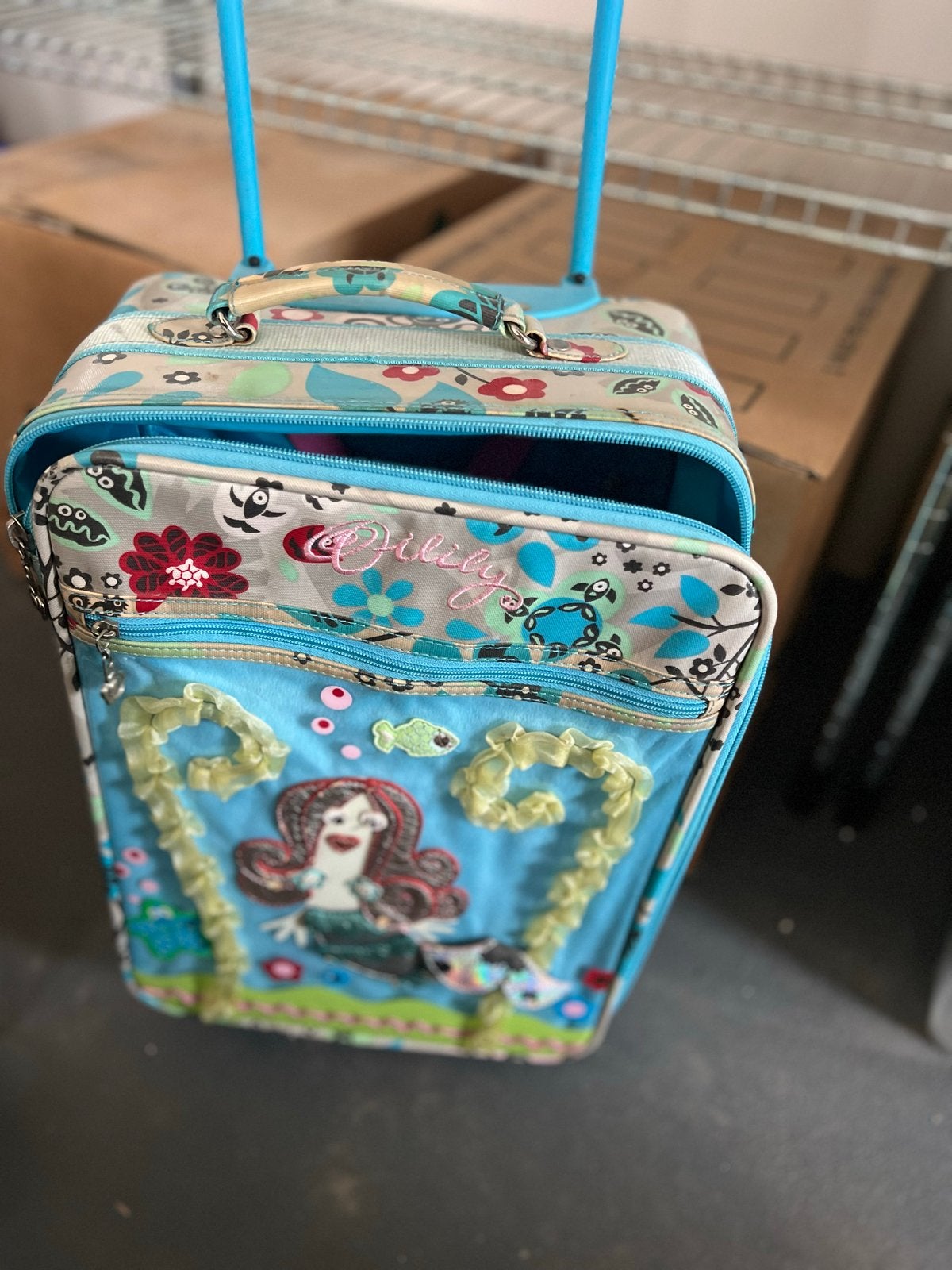 Oilily trolley met zeemeermin design, Gebruikt, 20 tot 30 cm, Blauw, Minder dan 40 cm