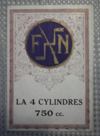 FN Herstal 4 cylinder moto motor folder 1924, Motoren, Handleidingen en Instructieboekjes, Verzenden, Overige merken