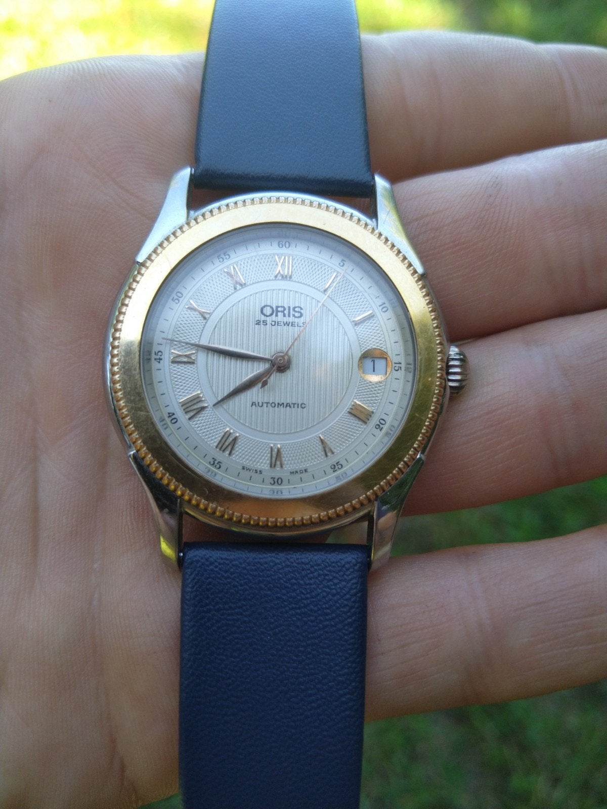 Oris 25 jewels 18 karaat top ring Swiss made - top staat, Ophalen of Verzenden, Goud, Overige merken, 1960 of later