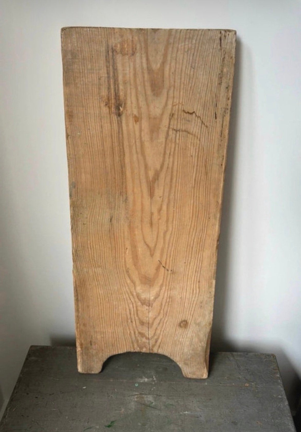 Oude franse houten wasplank… hapjesplank… op tafel met kaars, Antiek en Kunst, Ophalen of Verzenden