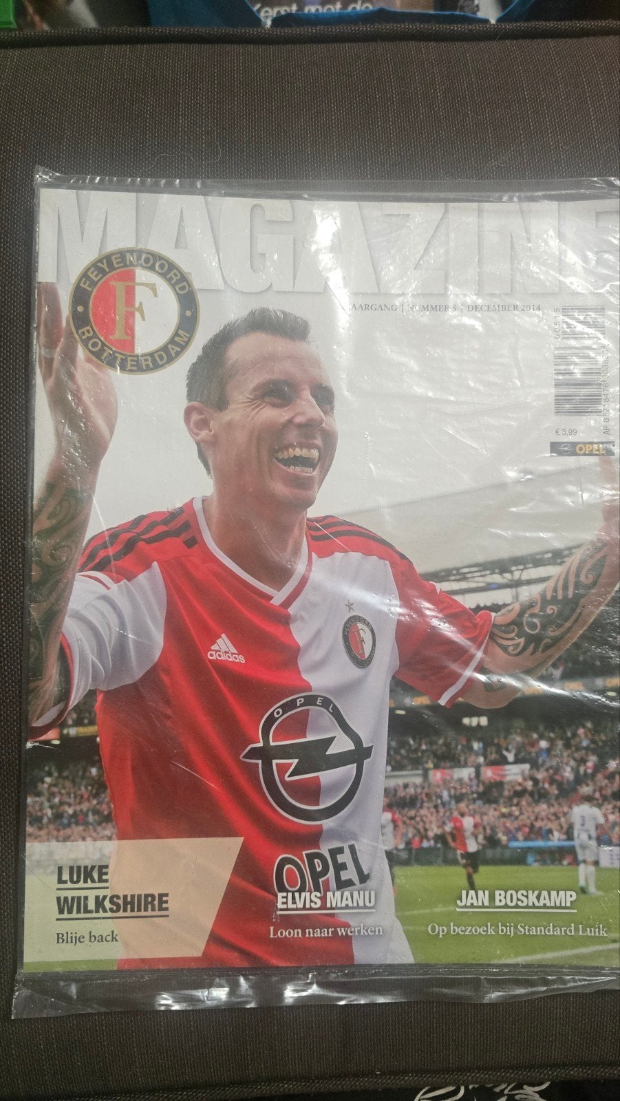 Feyenoord Magazine December 2014 - Luke Wilshire, Ophalen of Verzenden, Zo goed als nieuw