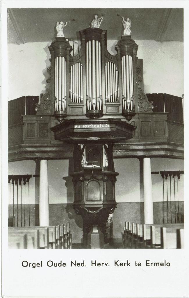 Ermelo – Orgel Oude Kerk., Ophalen of Verzenden, 1940 tot 1960, Ongelopen, Gelderland