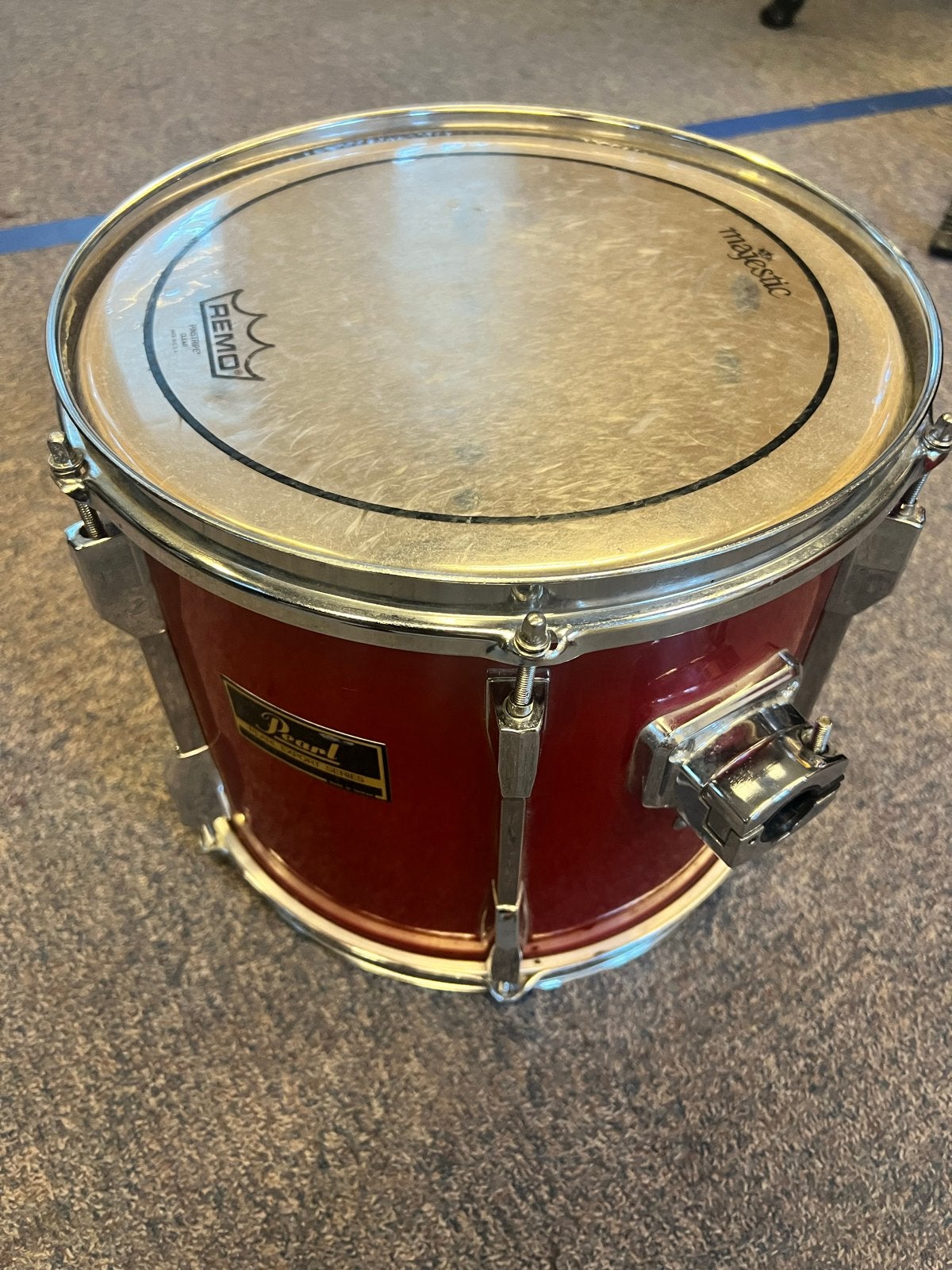 Pearl Export Series Tom en Bassdrum - Rood en Zwart, Ophalen, Gebruikt, Pearl