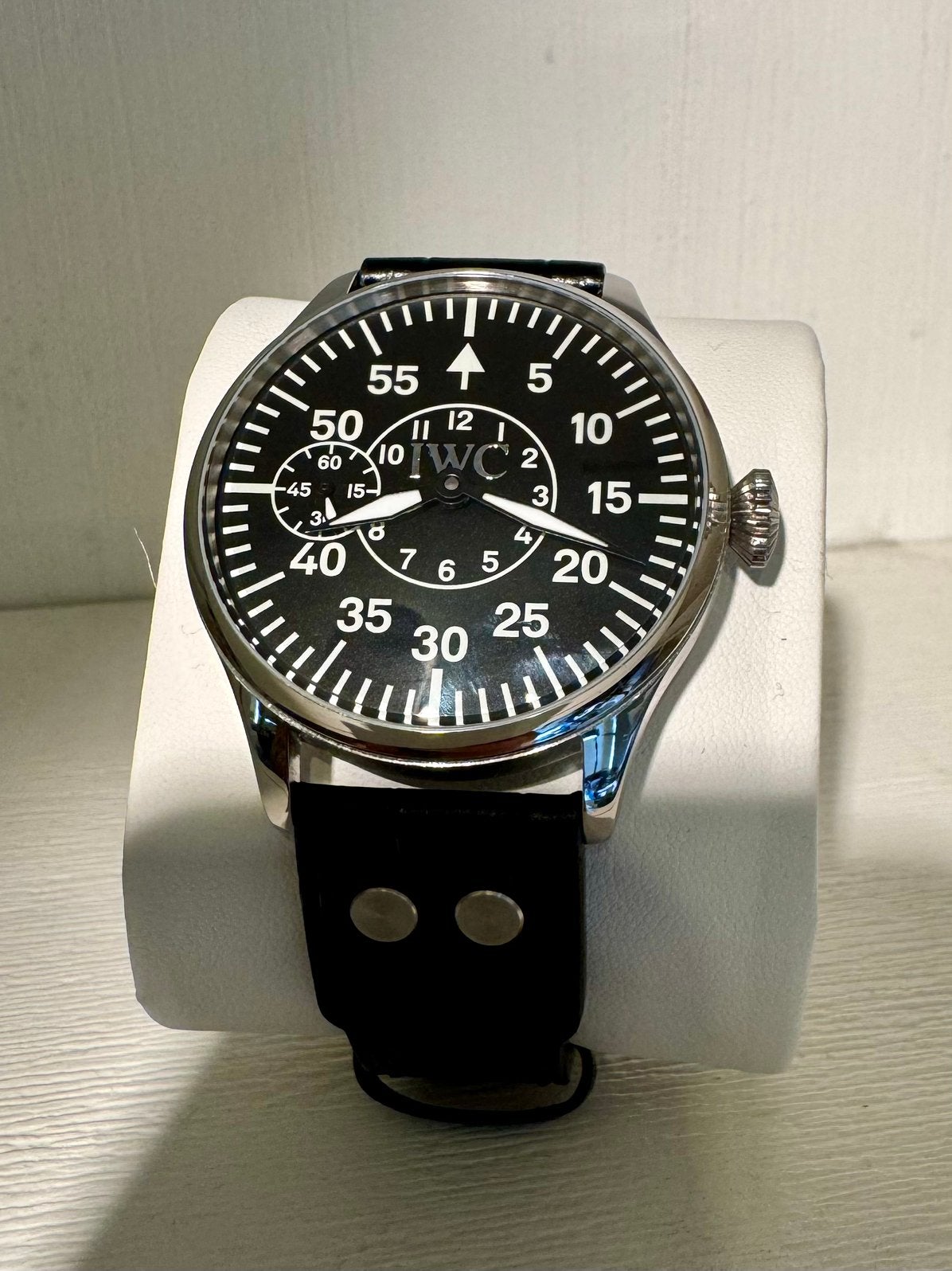 Iw-c Marriagewatch 43mm handwind, Ophalen of Verzenden, Staal, Overige merken, 1960 of later