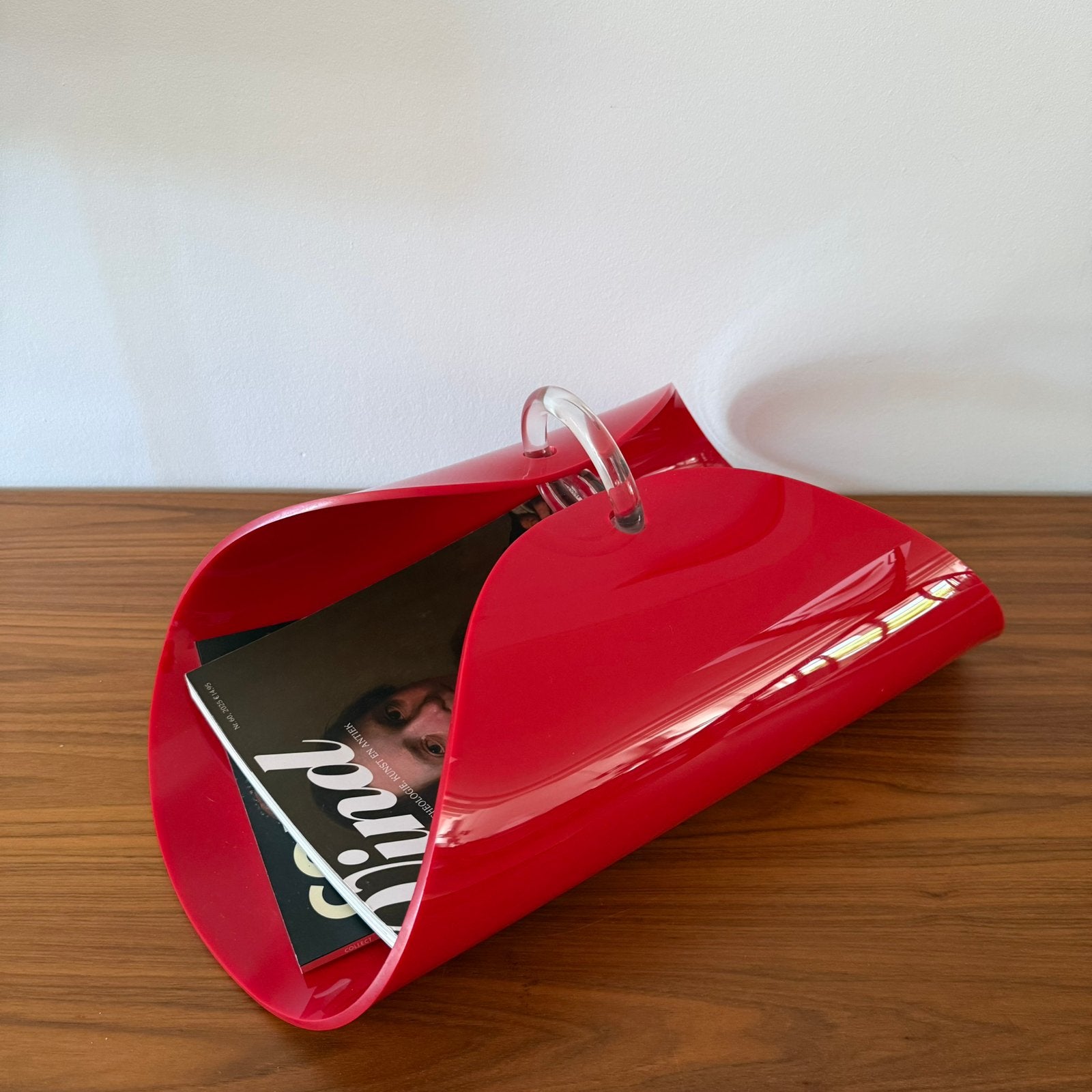Lectuurbak, krantenbak, plexiglas, Italiaans design, jr 80, Ophalen of Verzenden