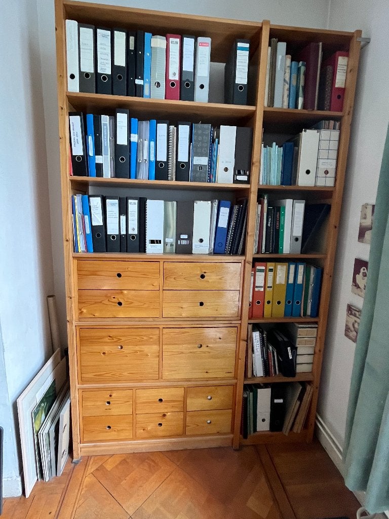 houten kast met laden en ladenblokken (type Lundia) GRATIS, Ophalen, Gebruikt, 100 tot 150 cm, 200 cm of meer