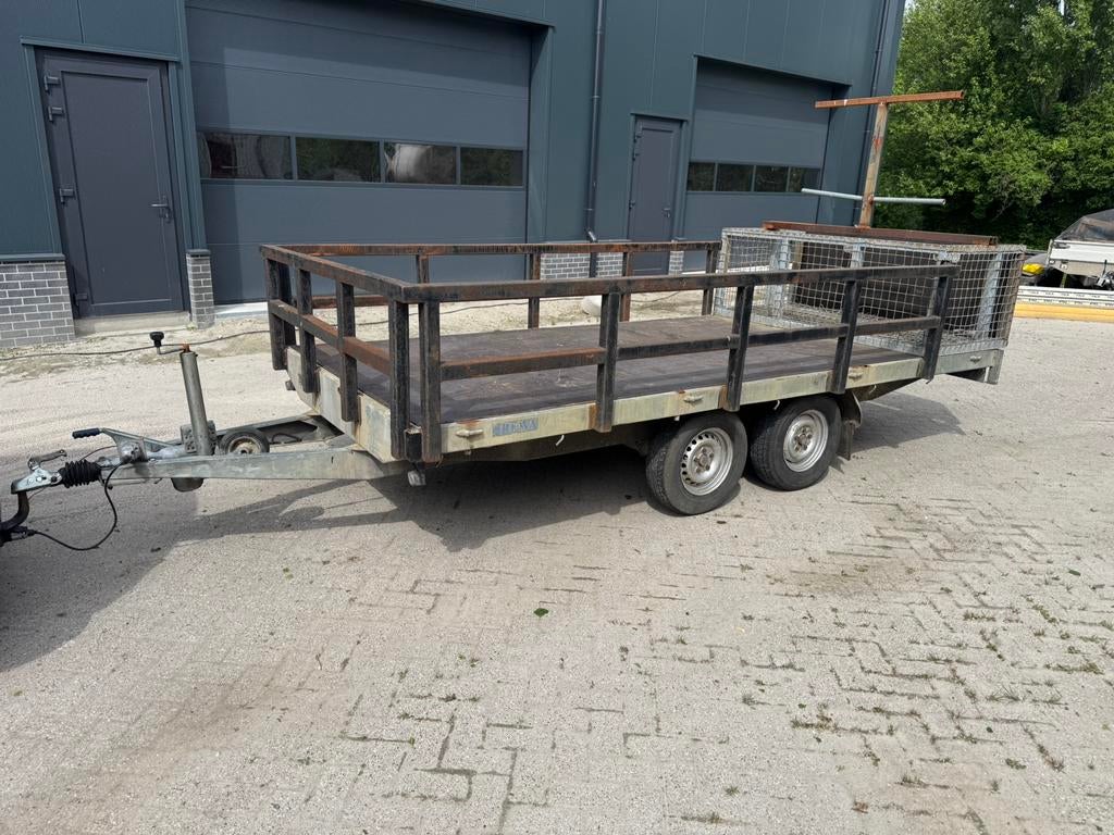 Robuuste Hapert Plateauwagen 2000kg, Auto diversen, Aanhangers en Bagagewagens, Ophalen of Verzenden, Zo goed als nieuw