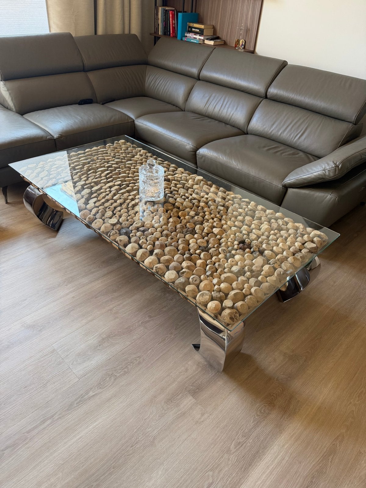 Unieke Salontafel, Ophalen, 100 tot 150 cm, 50 tot 100 cm, Glas