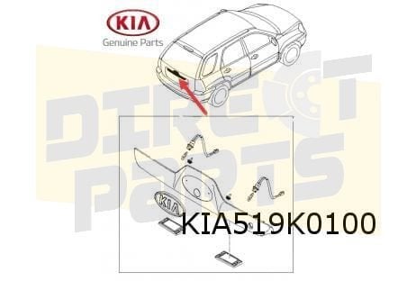 Kia Sportage (-7/06) Kentekenverlichtingset compleet (L+R) O
