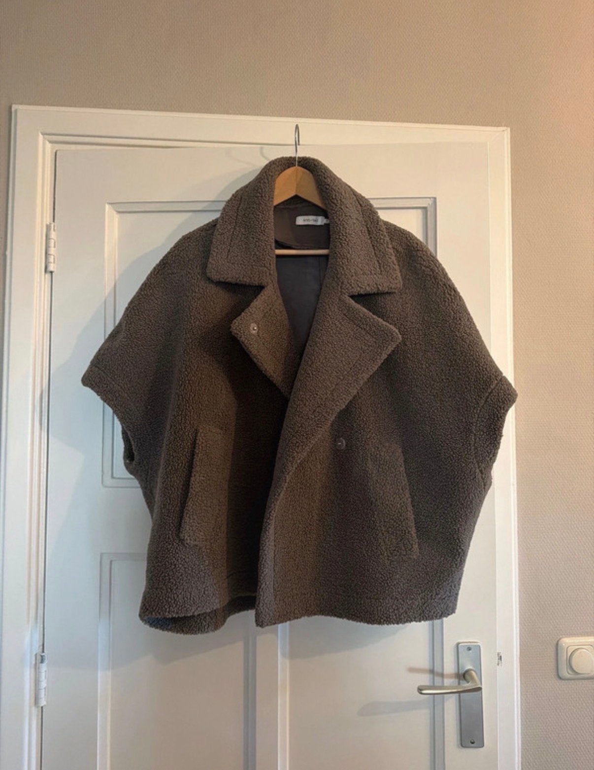 Teddy Cape Jas knit-ted, Ophalen of Verzenden, Zo goed als nieuw, Maat 38/40 (M), Bruin