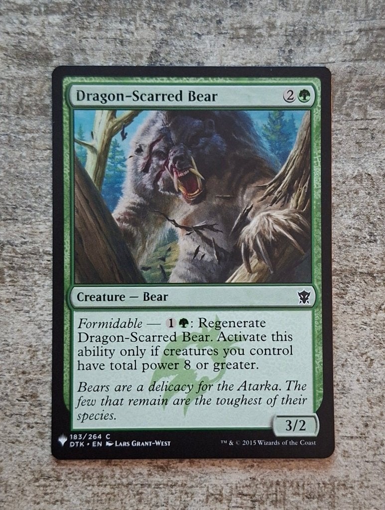 Dragon-Scarred Bear - Magic the Gathering, Verzenden, Gebruikt, Losse kaart