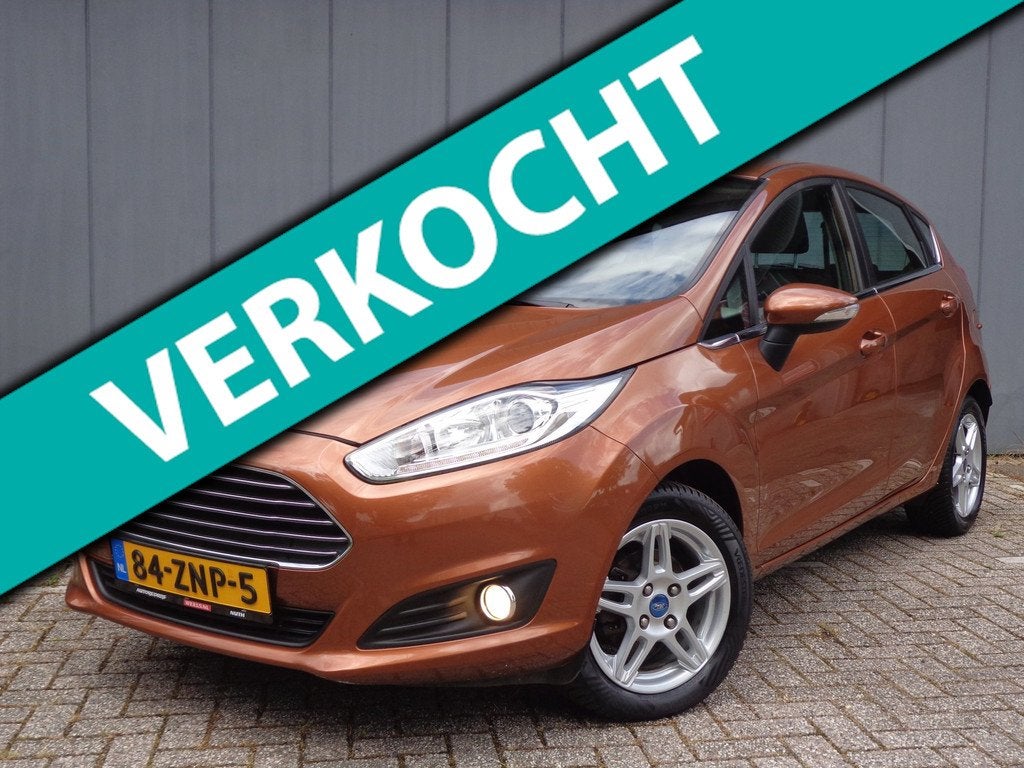 Ford Fiesta 1.0 EcoBoost Titanium 1 EigenaarDealer Onderhoud, Auto's, Ford, Voorwielaandrijving, Euro 5, 101 pk, Bruin