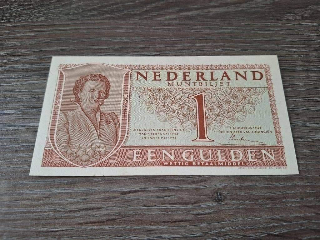 UNC biljet 1 gulden 1949, muntbiljet Juliana, Postzegels en Munten, Bankbiljetten | Nederland, Ophalen of Verzenden, 1 gulden