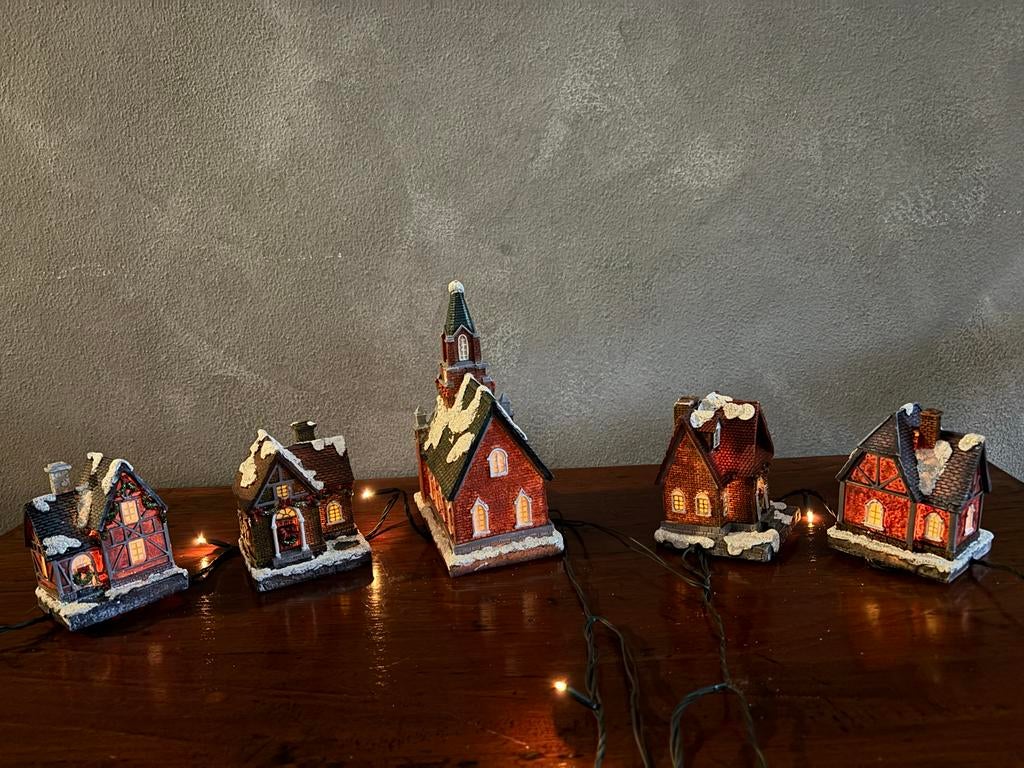 sfeervol verlicht kerstdorp, Diversen, Kerst, Ophalen of Verzenden