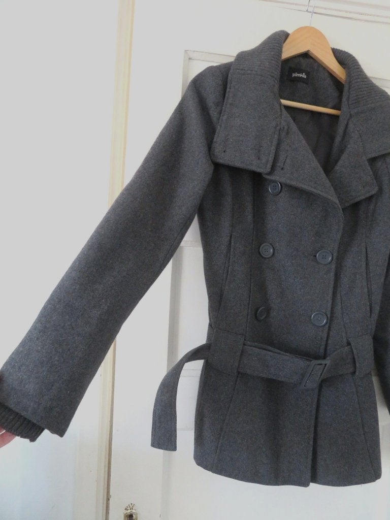 Autumn Officer Coat maat 38 donkergrijs, Maat 38/40 (M), Ophalen of Verzenden, Zo goed als nieuw, Pimkie
