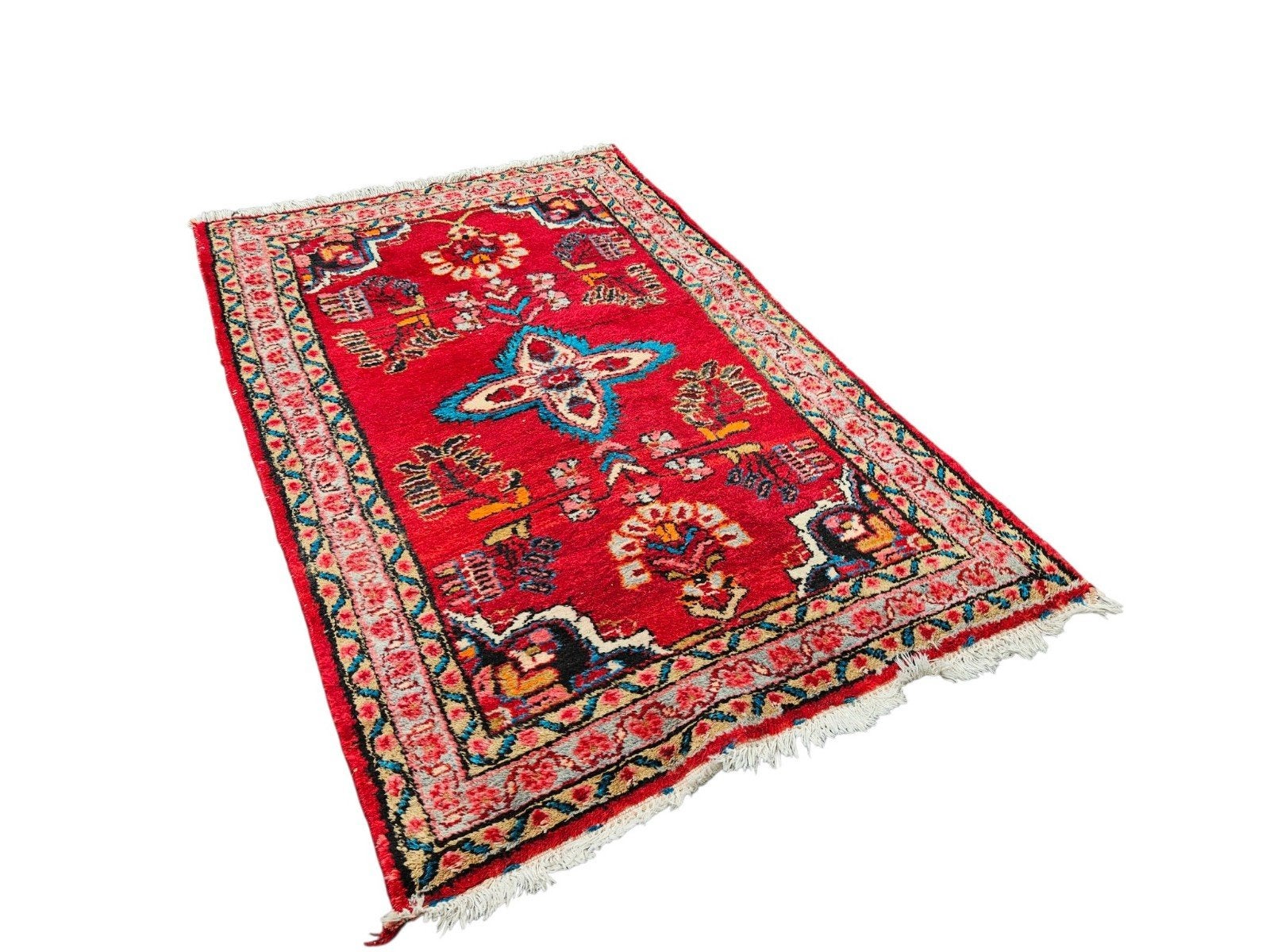 Prachtig handgeknoopt Perzisch tapijt, Gebruikt, Ophalen of Verzenden, Rechthoekig, 100 tot 150 cm